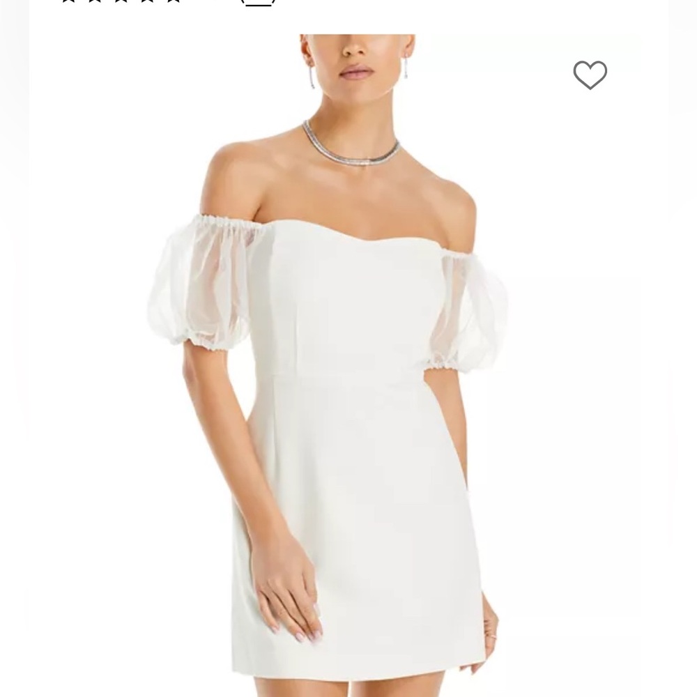 French Connection White Off-Shoulder Mini Dress